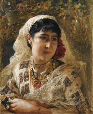 Woman with rose